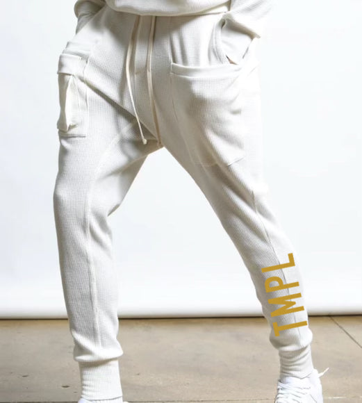 TMPL Slim Cream Joggers